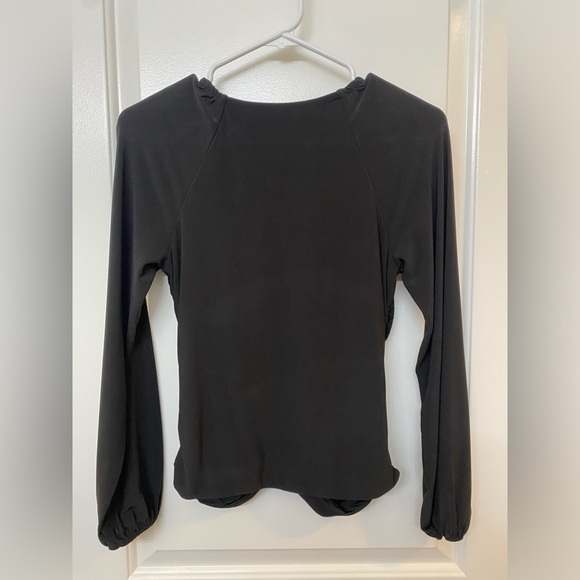WHBM Long Sleeve Ruched Chain Matte Jersey Top - Picture 7 of 8